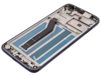 Black full screen IPS with blue frame for Motorola Moto G7 Power, XT1955